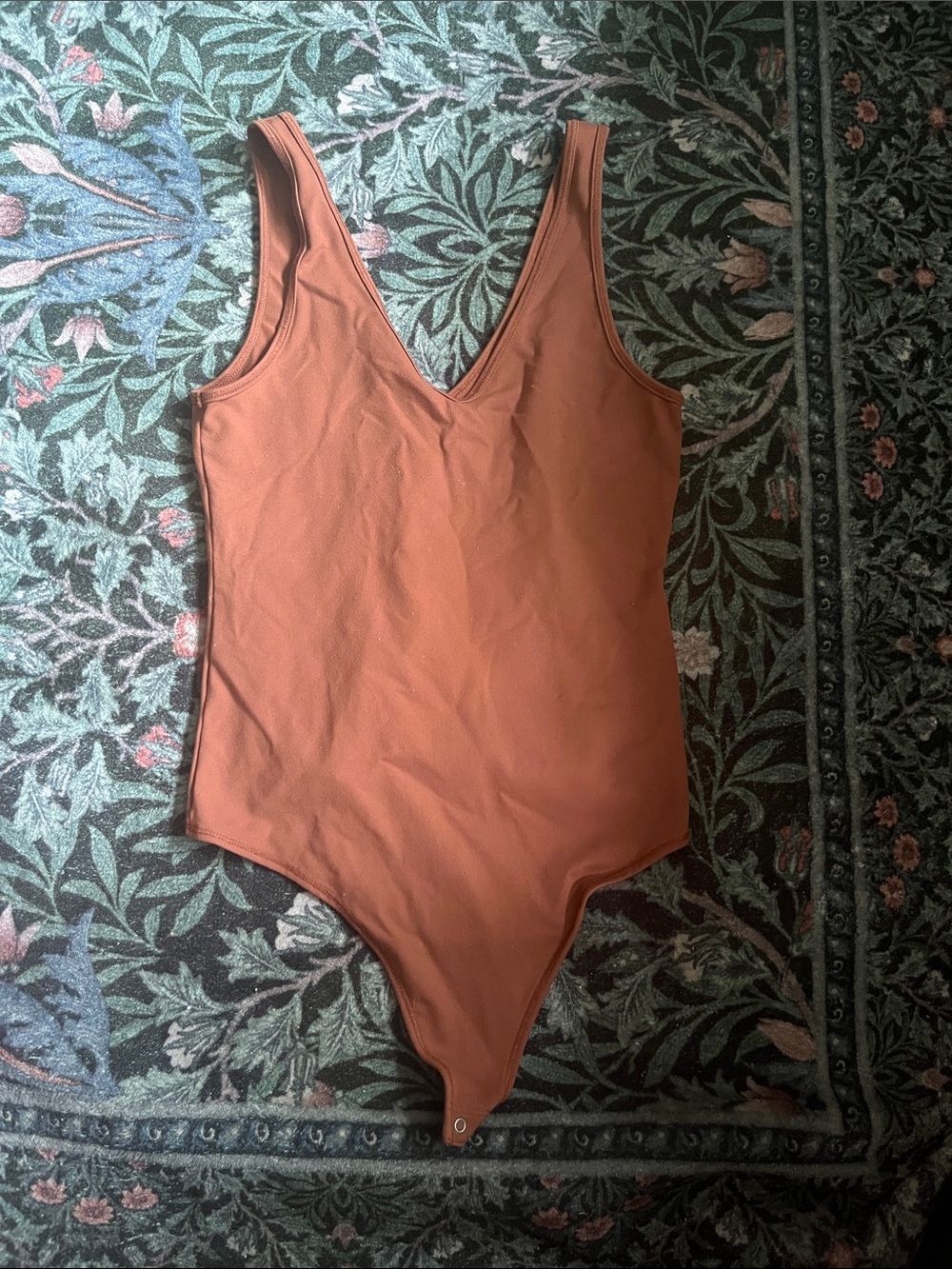 Abercrombie & Fitch Rust Brown V-Neck Bodysuit